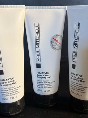 Set of 3 Paul Mitchell Firm Style Super Clean Sculpting Gel - White